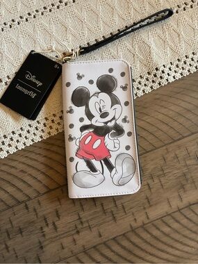 Loungefly Mickey Mouse Icon watercolor Wallet/Phone Case wristlet